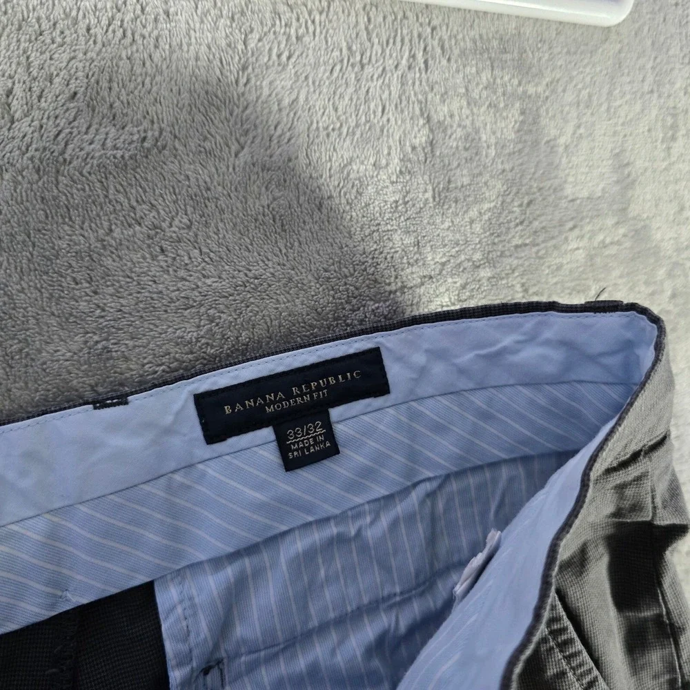 Banana Republic Modern Fit Gray‎ Chino Pants Casual Dress Pants 33x32